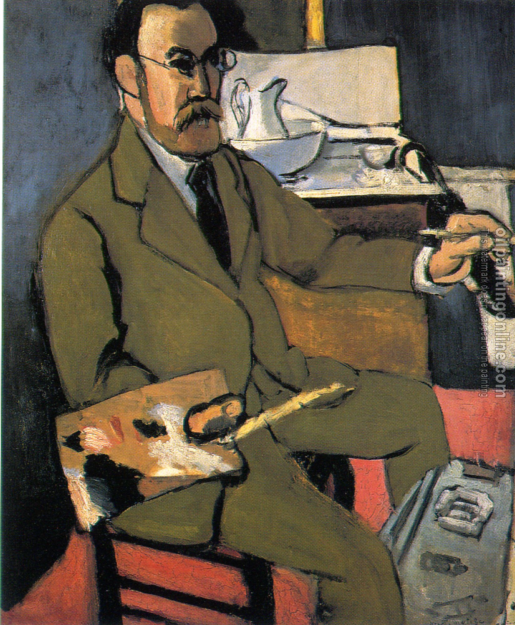Matisse, Henri Emile Benoit - self-portrait